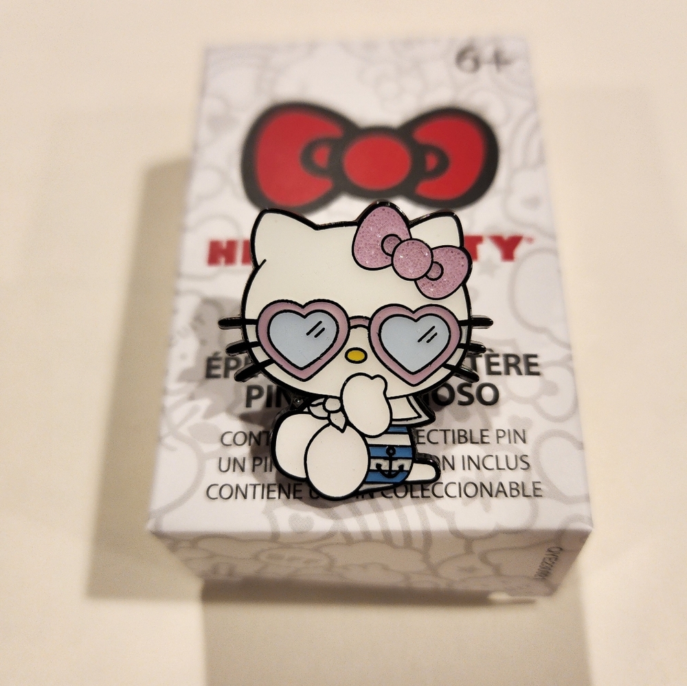Loungefly Hello Kitty Glitter Mermaid Blind Box Enamel Pin Sailor Glasses Opened